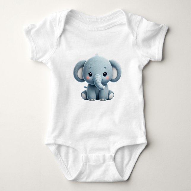 Body Para Bebê Elefante doce (Frente)