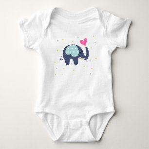 Body Para Bebê Elefante impresso