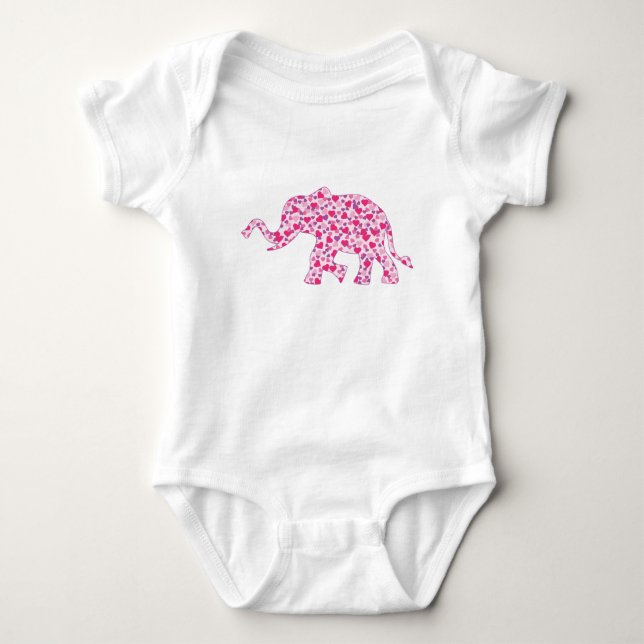 Body Para Bebê Elefante namorados (Frente)