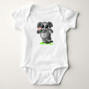 Body Para Bebê Elefante pequeno bonito -