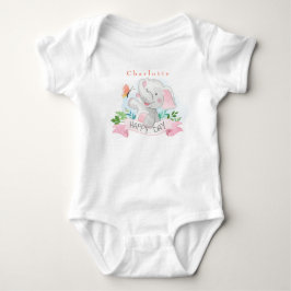 Body Para Bebê Elefante Personalizado Brinca ao Ar Livre com Borb
