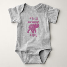 Elefante Rosa I Love Name a Ton Personalizado