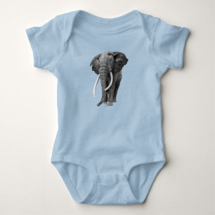Body Para Bebê Elefante-touro - Desenho a lápis