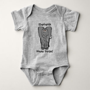 Body Para Bebê Elefantes Nunca Esquecem