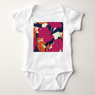 Body Para Bebê elegância floral: padrão abstrato