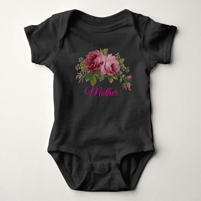 Body Para Bebê Elegância Rosa Pink  (Frente)