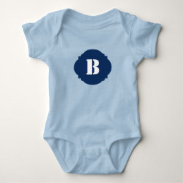 Body Para Bebê Elegant Baby Bodysuit with Simple Monogram
