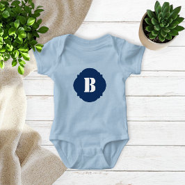 Body Para Bebê Elegant Baby Bodysuit with Simple Monogram 