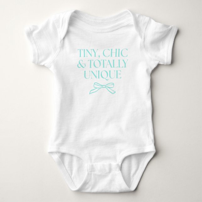 Body Para Bebê Elegant Baby & Co Teal Baby Shower (Frente)