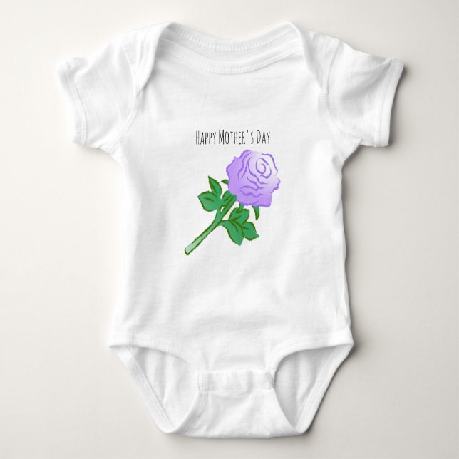 Body Para Bebê Elegant Violet Rose (Frente)