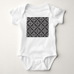 Body Para Bebê Elegante Damask: Deco de Arte Floral