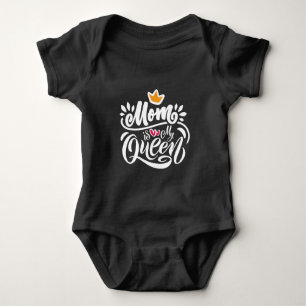 Body Para Bebê Elegante Design Typografia Mãe É Minha Rainha