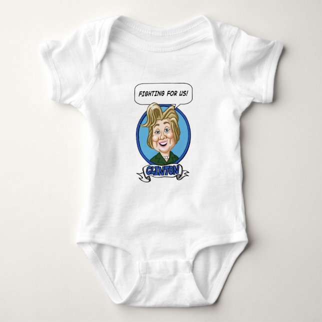Body Para Bebê Eleição 2016 de Hilary Clinton (Frente)