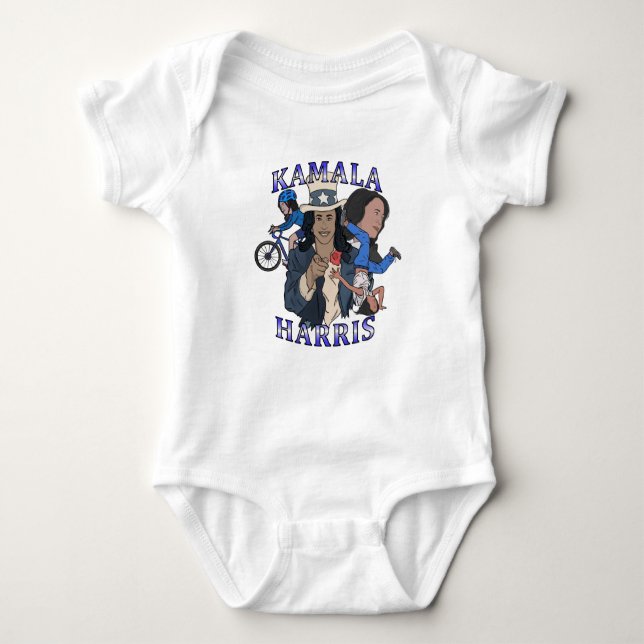 Body Para Bebê Eleição de Kamala Harris no Estilo Rap Bootleg (Frente)