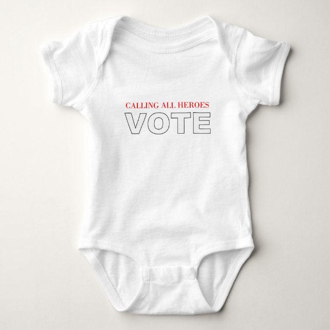 Body Para Bebê eleitores heróis (Frente)