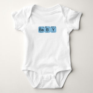 Body Para Bebê Elemento de Mesa Periódico do Bebê