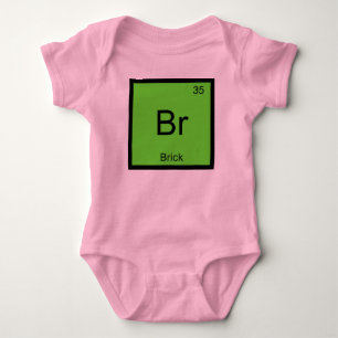 Body Para Bebê Elemento de Química de Nome de Pedra Mesa Periód