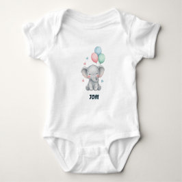 Body Para Bebê Elephant Balloons Baby Bodysuit