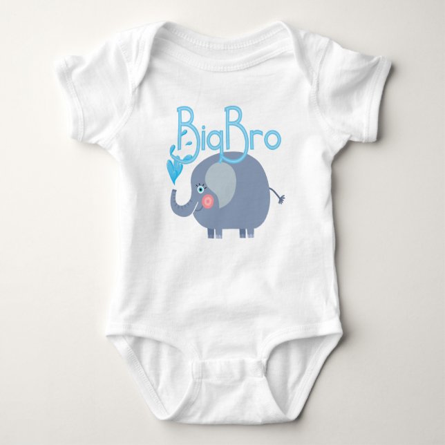 Body Para Bebê Elephant Big Bro (Frente)