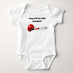 Body Para Bebê Eles Me Dizem Que Eu Gosto De Beisebol Bebê De Beb