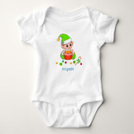 Body Para Bebê Elf e Confetti, Bebê de Natal bonito