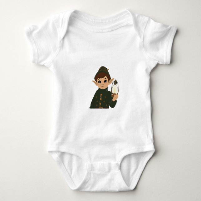 Body Para Bebê Elf Watcher Baby Bodysuit Starry Night Back (Frente)