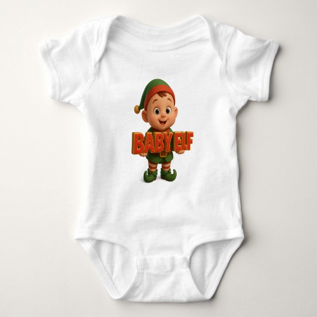 Body Para Bebê Elfo Bebê - Edição de Natal (Frente)