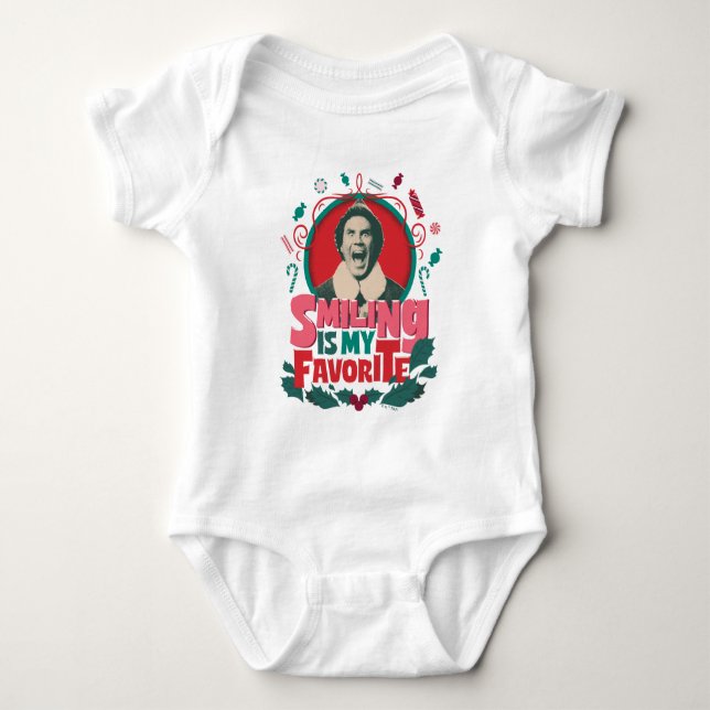 Body Para Bebê Elfo - Sorrir é meu favorito (Frente)