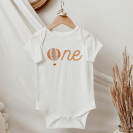 Body Para Bebê ELISA Terracotta Balão de Ar Quente Um primeiro an