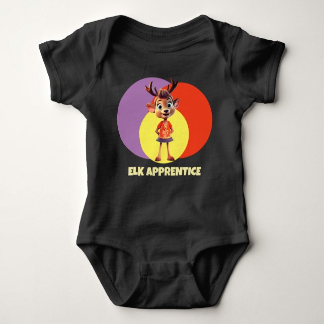 Body Para Bebê Elk Apprentice Girl (Frente)