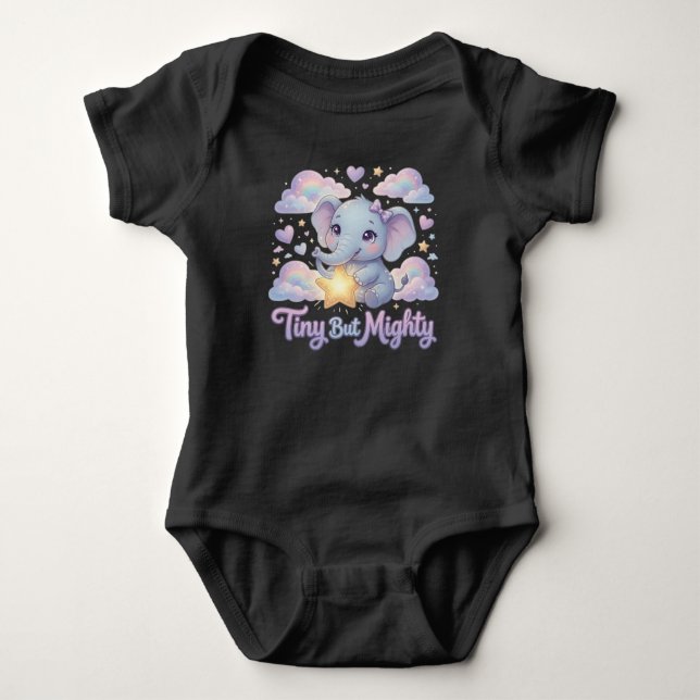 Body Para Bebê Ellie Elefante – Pequena Mas Poderosa (Frente)