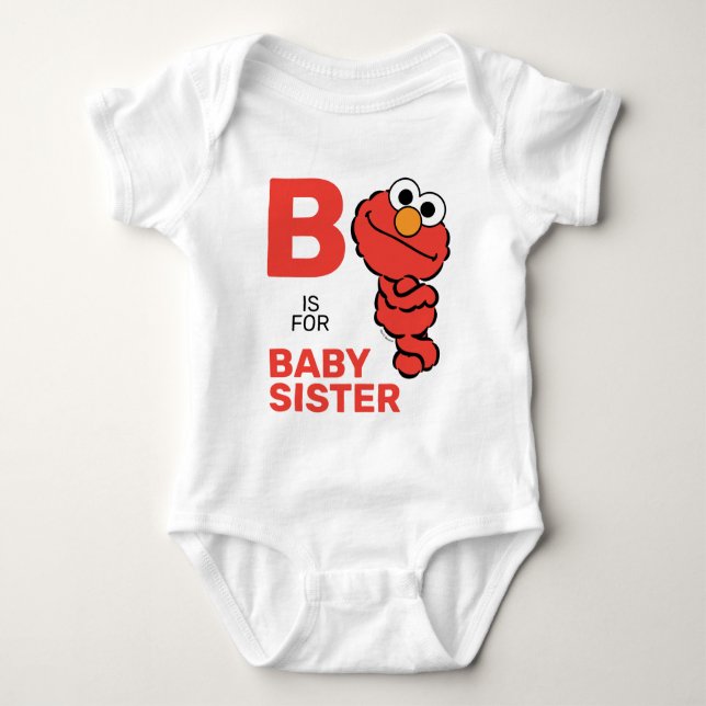Body Para Bebê Elmo | B é para Irmãzinha (Frente)