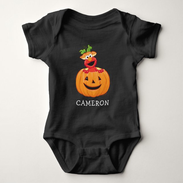 Body Para Bebê Elmo | Halloween Jack-O-Lanterna (Frente)