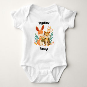 Body Para Bebê Em conjunto, sempre canguru e Tigre - animais lind