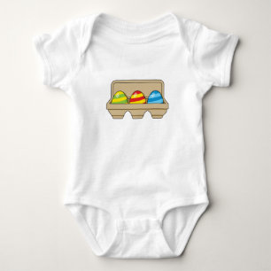 Body Para Bebê Embalagem de Ovos de Páscoa Coloridos