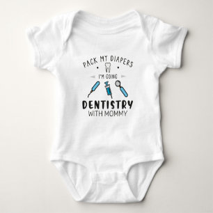 Body Para Bebê Embale Minhas Fraldas Estou Indo ao Dentista com a