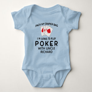 Body Para Bebê Embale Minhas Fraldas Estou Indo Jogar Poker Com o