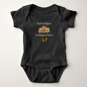 Body Para Bebê Embale minhas fraldas Estou indo para o presente d