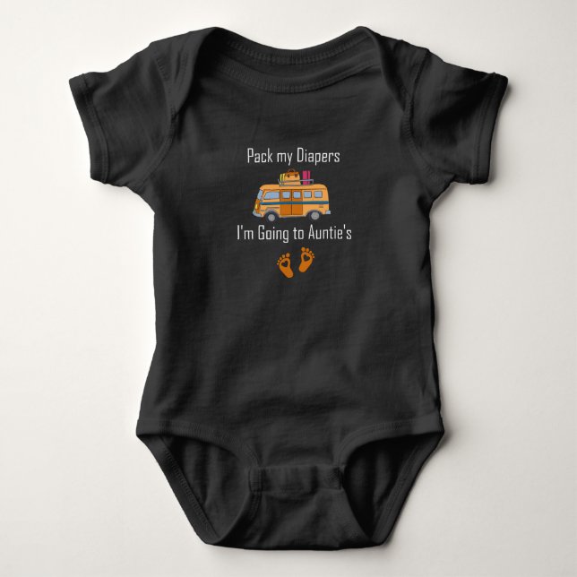 Body Para Bebê Embale minhas fraldas Estou indo para o presente d (Frente)