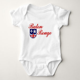 Body Para Bebê Emblema de Baton Rouge, blusa de bebê Louisiana