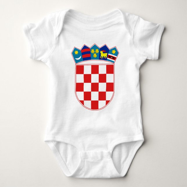 Body Para Bebê emblema de croatia (Frente)