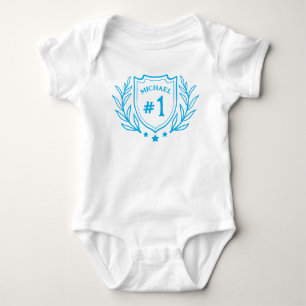 Body Para Bebê Emblema elegante para 1º Aniversário de Bebê Perso