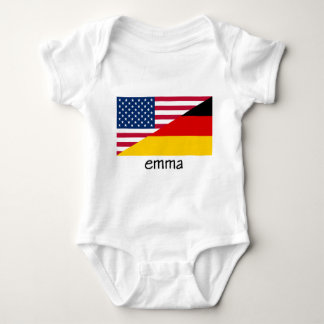 Body Para Bebê emma, bandeira alemão-americana