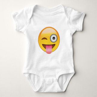 Body Para Bebê Emoji - cara com língua