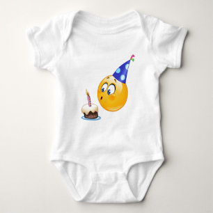 Body Para Bebê emoji de aniversário