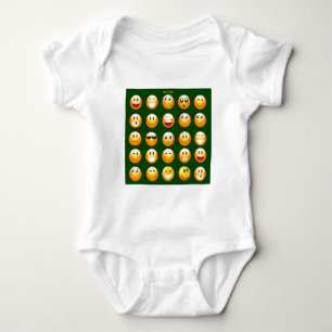 Body Para Bebê emoji verde-escuro