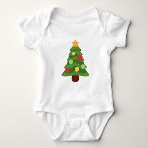 Body Para Bebê emojis de árvore de natal