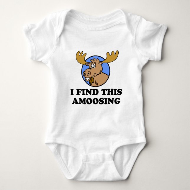 Body Para Bebê Encontrei Este Engraçado Moose Pun (Frente)