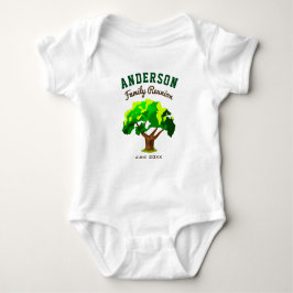 Body Para Bebê Encontro Familiar Nome Personalizado Árvore Verde