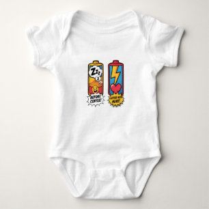 Body Para Bebê Energia Divertida de Pais – Antes do Café Depois d